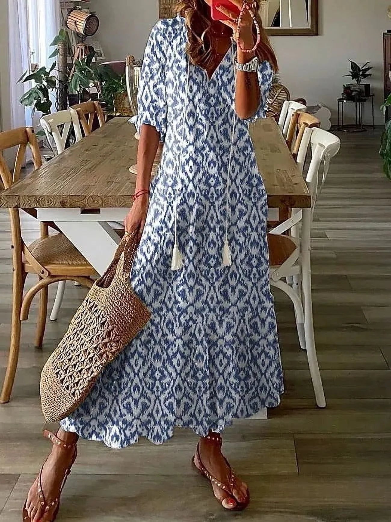 Sun Dresses for Women plus Size Fashion Casual Spring and Summer 