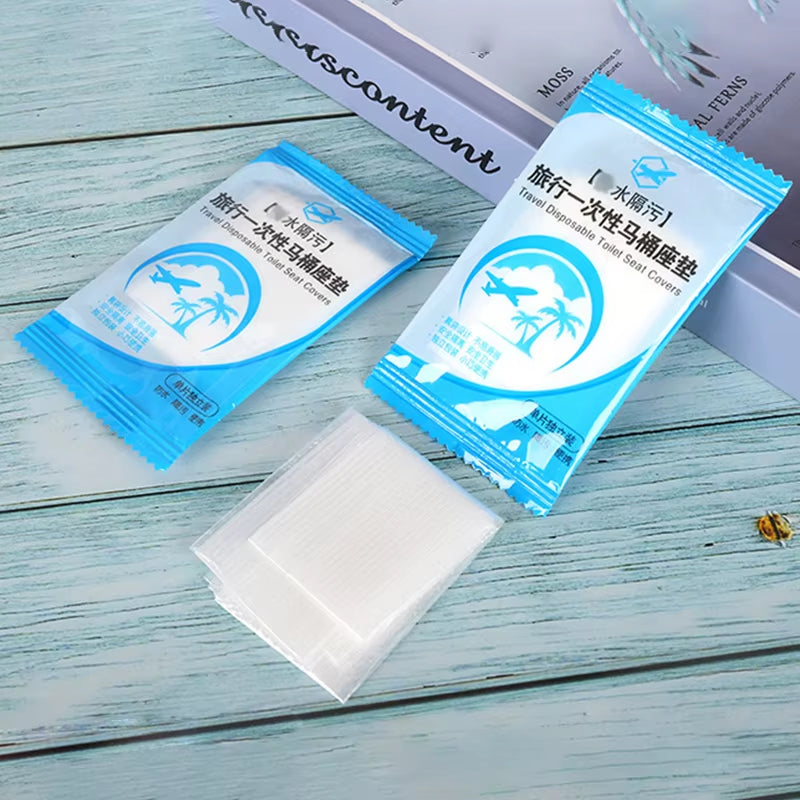 50Pcs Disposable Plastic Toilet Seat Cover Waterproof