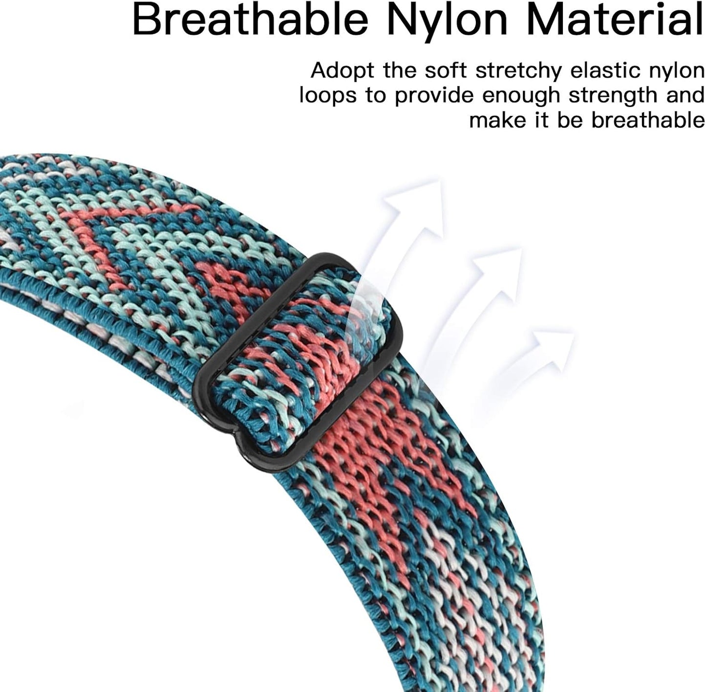 Adjustable Smart Watch Bands, 19Mm Stretchy Nylon Loop