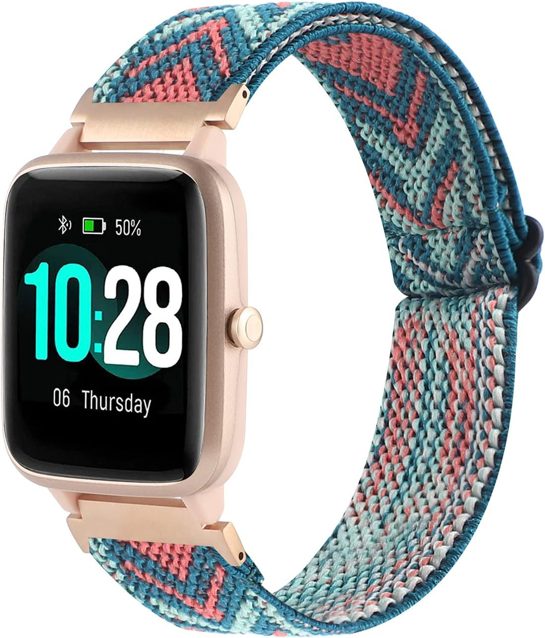 Adjustable Smart Watch Bands, 19Mm Stretchy Nylon Loop